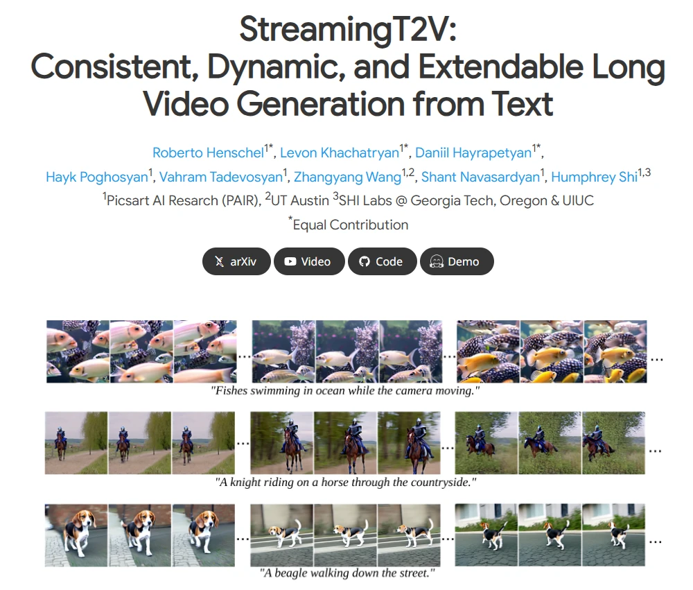StreamingT2V