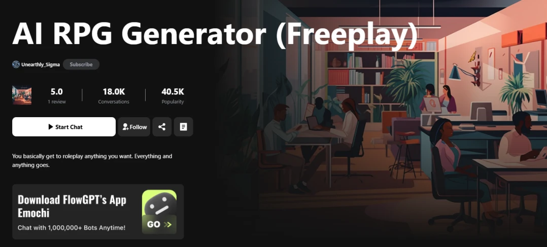 AI RPG Generator Freeplay