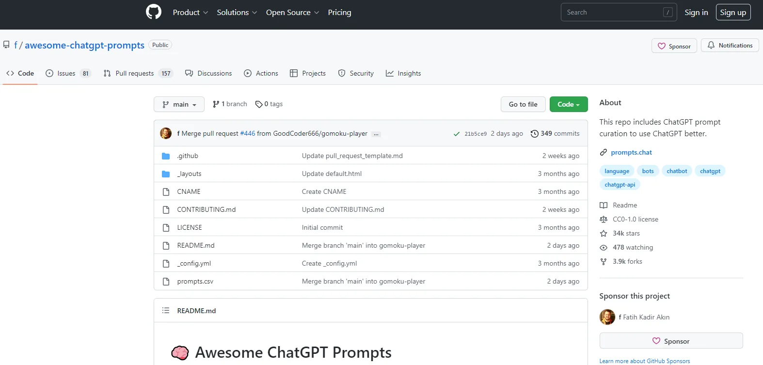 Awesome ChatGPT prompts-cover